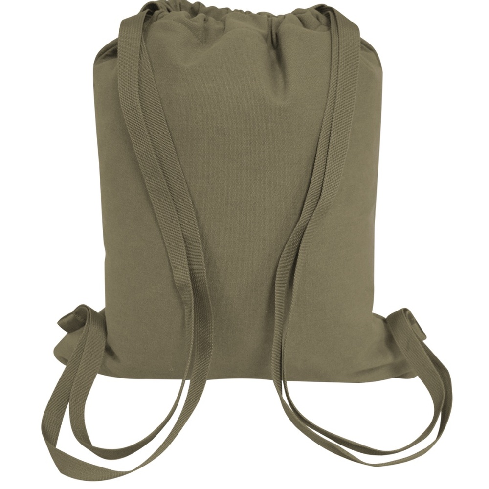 Durable Canvas Drawstring Backpack Travel Bag - image 3
